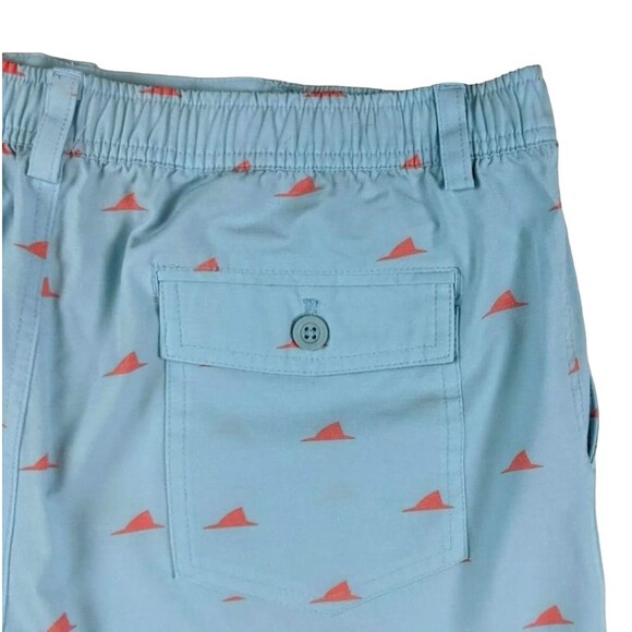 Tackle & Tides Shorts  Men's Size L  Elastic Waist Lightweight Hybrid Swim Blue - Picture 4 of 7